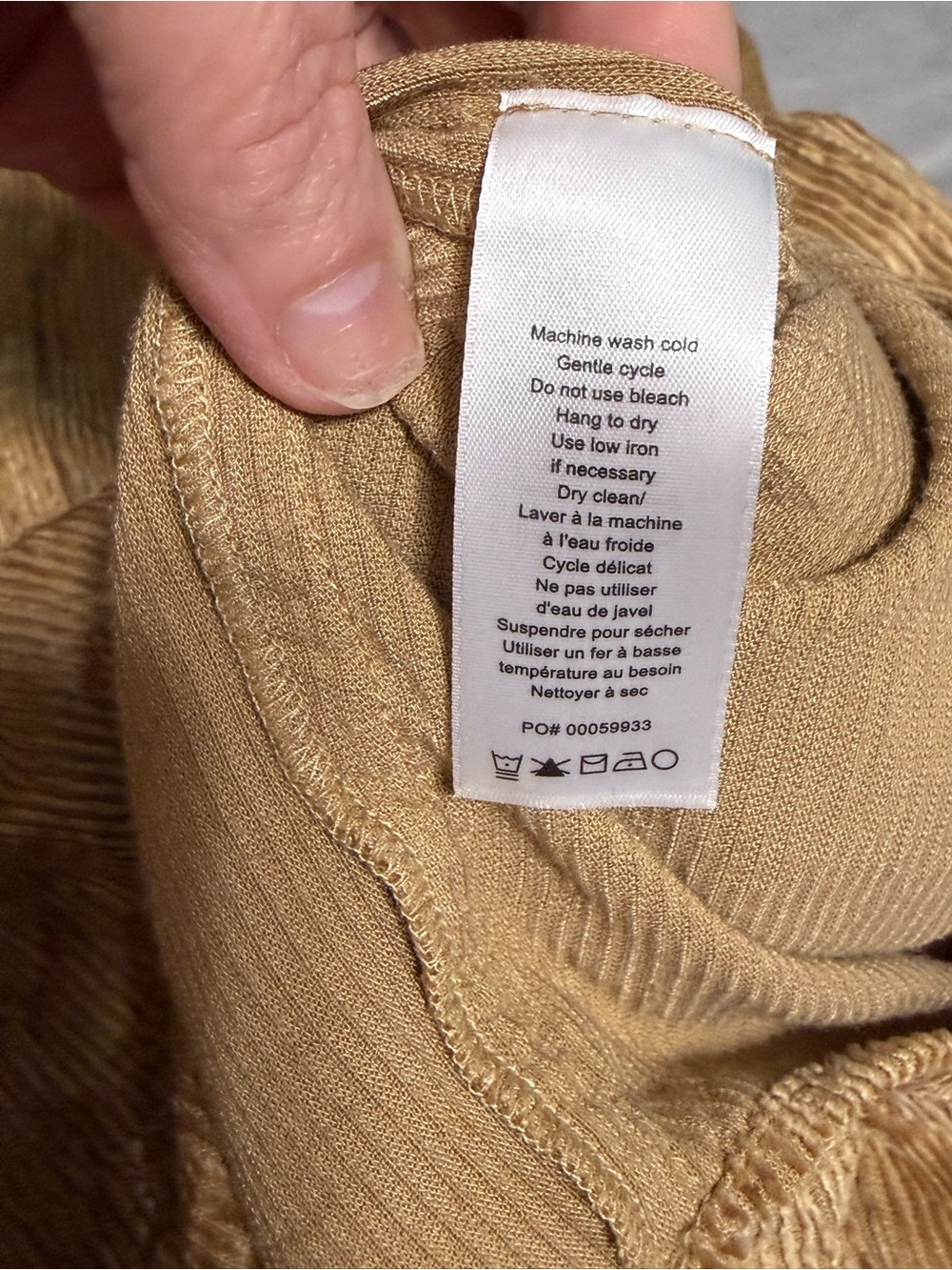 rag & bone Gold Velvet Corduroy Button Down Shirt Oversized - Picture 5 of 7